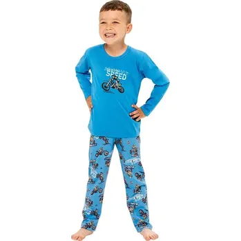 Chlapecké pyžamo Chlapecké pyžamo s motorkou Josh modré 92