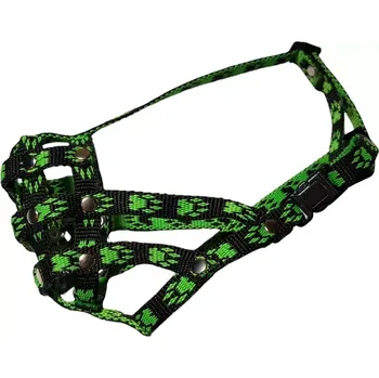 Náhubek pro psa Palkar nylonový náhubek pro zkrácený čumák pro psy vel. 1 18 cm x 4 cm černo-zelená
