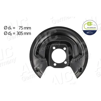 Brzdový kotouč Ochranný plech proti rozstřikování, brzdový kotouč A.I.C. 58263