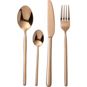 Příbor Sada měděných kovových příborů J-line Zollia, 24 ks