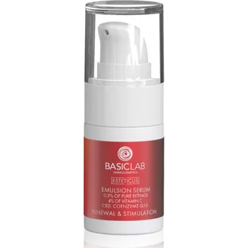 Pleťové sérum BasicLab Dermocosmetics Esteticus stimulující sérum pro obnovu pevnosti pleti 0.5% Pure Retinol 15 ml