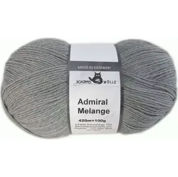 Příze Schoppel Wolle Admiral Melange 9263m Graumelange (Ponožková příze Admiral Melange 9263m Graumelange)