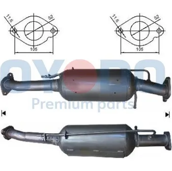 Filtr pevných částic Filtr sazových částic, výfukový systém OYODO 20N0025-OYO