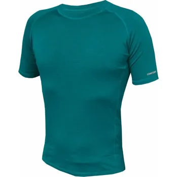 Pánské tričko Pánské vlněné tričko, krátký rukáv KAMAD 902 petrolejová XL