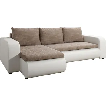 Sedací souprava Tempo Kondela Bistran (bílá + hnědá) (L)