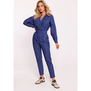 Dámský overall M801 Zavinovací overal - modrý EU XL