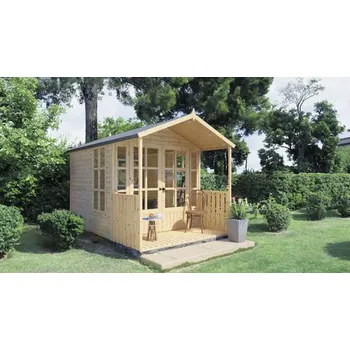 Zahradní domek Dřevěný zahradní domek Bertilo She Shed Arley 202 x 292 cm přírodní vč. podlahy