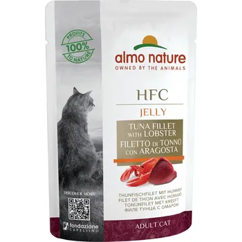 Krmivo pro kočku Almo Nature HFC Jelly - Filet z tuňáka a humr 55g (odběr 24 ks)