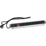 19" rozvodný panel XtendLan 5x230V, 2xIEC320-C13, ČSN, vypínač, indikátor napětí, nadproudová ochrana, kabel 1,8m, 1,5U