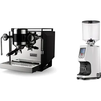 Kávovar Rocket Espresso Bicocca, black + Eureka Atom Specialty 75, white