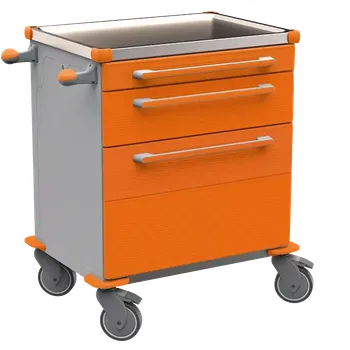 Servírovací stolek MOBI 07 N vozík zdravotnický, plast ABS, oranžová