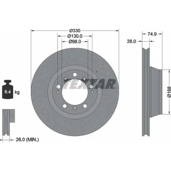 Brzdový kotouč Brzdový kotouč TEXTAR 92219005
