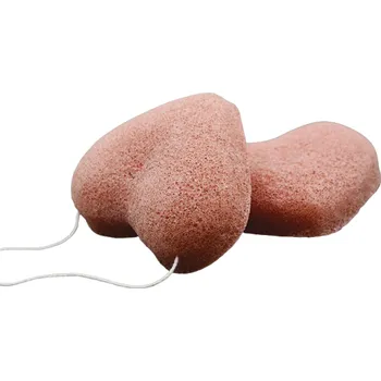 Odličovací ubrousek Konjac Konjaková houbička s růžovým francouzským jílem, 1 ks Tvar: Srdíčko