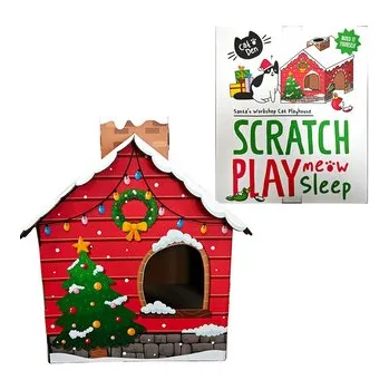 Hračka pro kočku Domeček pro kočky - Vánoční -Santa