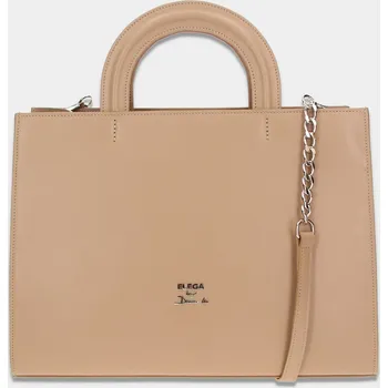 Módní doplněk Velká shopper Seina cappucino/stříbro