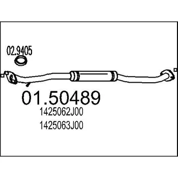 Auto-moto Střední tlumič výfuku MTS 01.50489