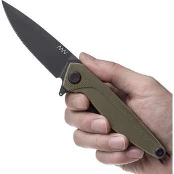 kapesní nůž ANV Knives Z300 BB - DLC, LINER LOCK, G10 - Sleipner - olivová