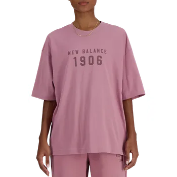 Dámské oblečení Triko New Balance Iconic Collegiate Jersey Oversized T-Shirt wt41519-rse Velikost M