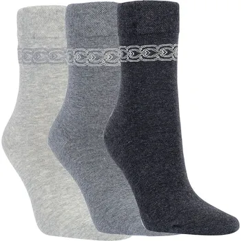 Ponožky zdravotní bavlněné 1204424, melírované, jemný svěr, dámské, 3 páry, vel. 39-42
