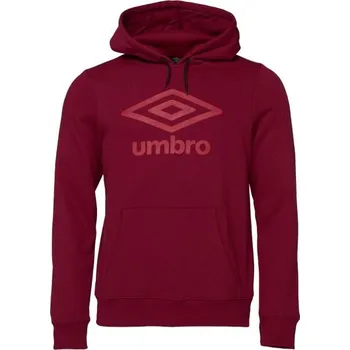 Pánská mikina Pánská mikina Umbro LARGE LOGO HOODIE ESSENTIALS M Vínová, Lososová