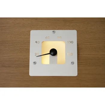 Cariitti teploměr do sauny SQ - čtverec, bílý 120x120 mm