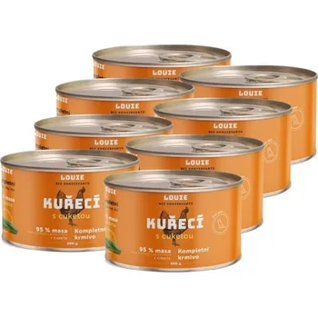 Krmivo pro psa Psí konzervy LOUIE KUŘECÍ S CUKETOU 8x 200 G UNI Oranžová