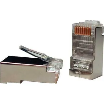 Síťový konektor Konektor STP RJ45 (8p8c), Cat5E, 50µm, licna(lanko) - 100 ks