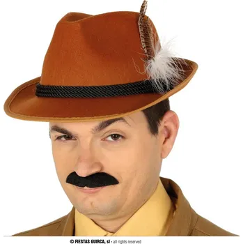 Karnevalový doplněk Guirca Fiestas Španělsko Mysliveský klobouk hnědý