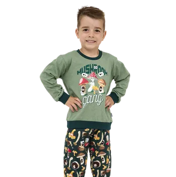 Chlapecké pyžamo Chlapecké dlouhé pyžamo Cornette 776/164 Gang 110/116 Zelená