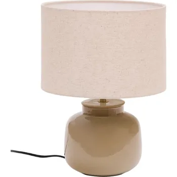 Lampička Zelená keramická stolní lampa Kave Home Tay
