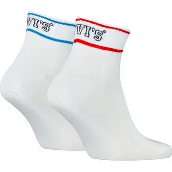 Pánské ponožky LEVI'S® NÍZKÉ PONOŽKY SPORT LOGO 2P, - WHITE COMBO 39/42