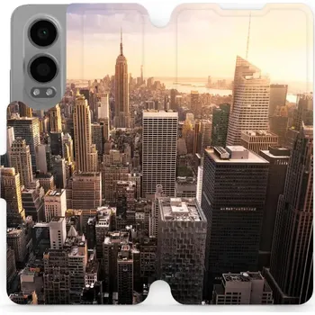 Pouzdro na mobilní telefon Flipové pouzdro Mobiwear - OnePlus Nord CE 4 Lite 5G - M138P New York (Knížkové flip pouzdro, obal, kryt na mobil OnePlus Nord CE 4 Lite 5G - M138P New York, materiál Umělá kůže + TPU - ochrana 360°, stojánek, silikonová vanička, magnetické zavírání)