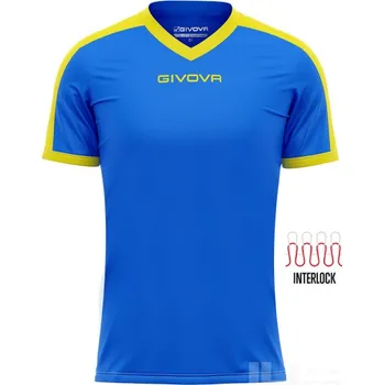 Sport Sada dresů GIVOVA REVOLUTION, barva dresů 0207 modrá - žlutá, barva trenýrek 0004 tmavě modrá, velikost XS