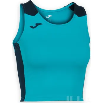 Běžecké oblečení Dámský top JOMA RECORD II, barva zářivě tyrkysová - tmavě modrá, velikost S