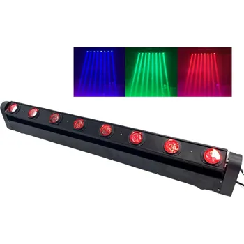 Otočný LED Bar Spider RGB Efekt DMX Beam Hlava Reflektor 8 x 15W
