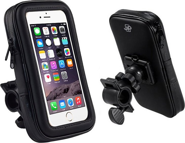Sportovní pouzdro na kolo JP pro Apple iPhone - univerzální - se zipem - voděodolné - černé
