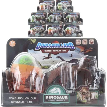 Figurka Dinosaurus set pravěký ještěr s vejcem s překvapením 8 druhů plast