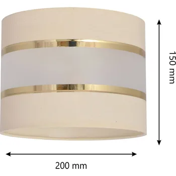 Lampička HELam Stínidlo na lampu Helen E27 Ø20/výška 15 cm ecru/zlatá ecru, zlatá, opálová 1 x 60 W