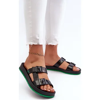 Dámské pantofle Dámské žabky na ploché podrážce ZAXY LL285072 Barva: Černá, Velikost: 37