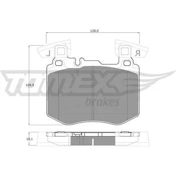 Brzdová destička Sada brzdových destiček, kotoučová brzda TOMEX Brakes TX 60-32