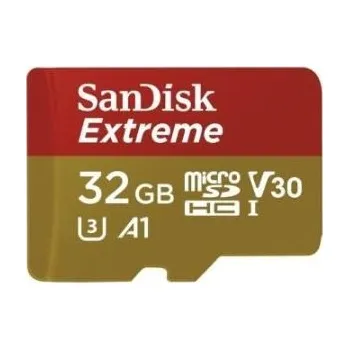Paměťová karta SanDisk MicroSDHC karta 32GB Extreme (100MB/s, Class 10, UHS-I U3 V30) + adaptér