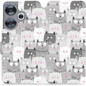 Pouzdro na mobilní telefon Flipové pouzdro Mobiwear - Xiaomi Poco F6 5G - M099P Kočičky (Knížkové flip pouzdro, obal, kryt na mobil Xiaomi Poco F6 5G - M099P Kočičky, materiál Umělá kůže + TPU - ochrana 360°, stojánek, silikonová vanička, magnetické zavírání)