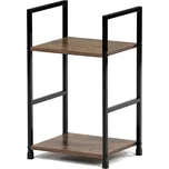 Autronic Regál, 2 police, dekor staré dřevo, MDF, černý lak - GD-212 OLW