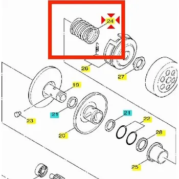 Motor pro motocykl Yamaha Kontrastní pružina Vity 125 4KLE76830000