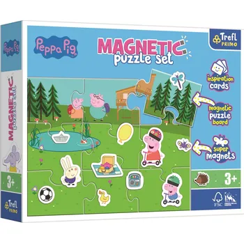 puzzle pro nejmenší TREFL Magnetická puzzle sada Prasátko Pepina