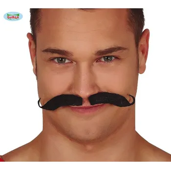 Karnevalový doplněk Guirca Knírek široký černý