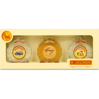 Pálenka Rudlolf Jelínek dárková sada 3× 0,2l 45%