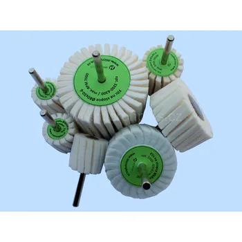 Lešticí kotouč Lamelový kot. stopka Filc bílý, tuhý 80x30-6