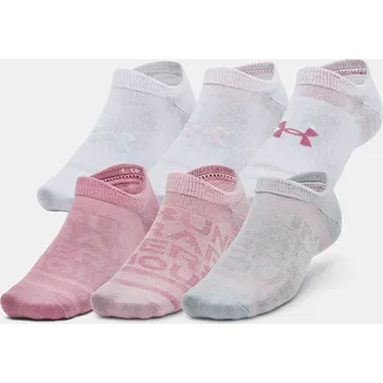 Pánské ponožky Dámské ponožky Under Armour UA Essential No Show 6pk-PNK - mix (6 párů) Velikost: S