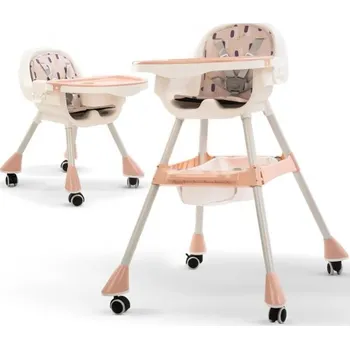 Hračka pro nejmenší iMex Jídelní židlička 3 v 1 Easy růžová